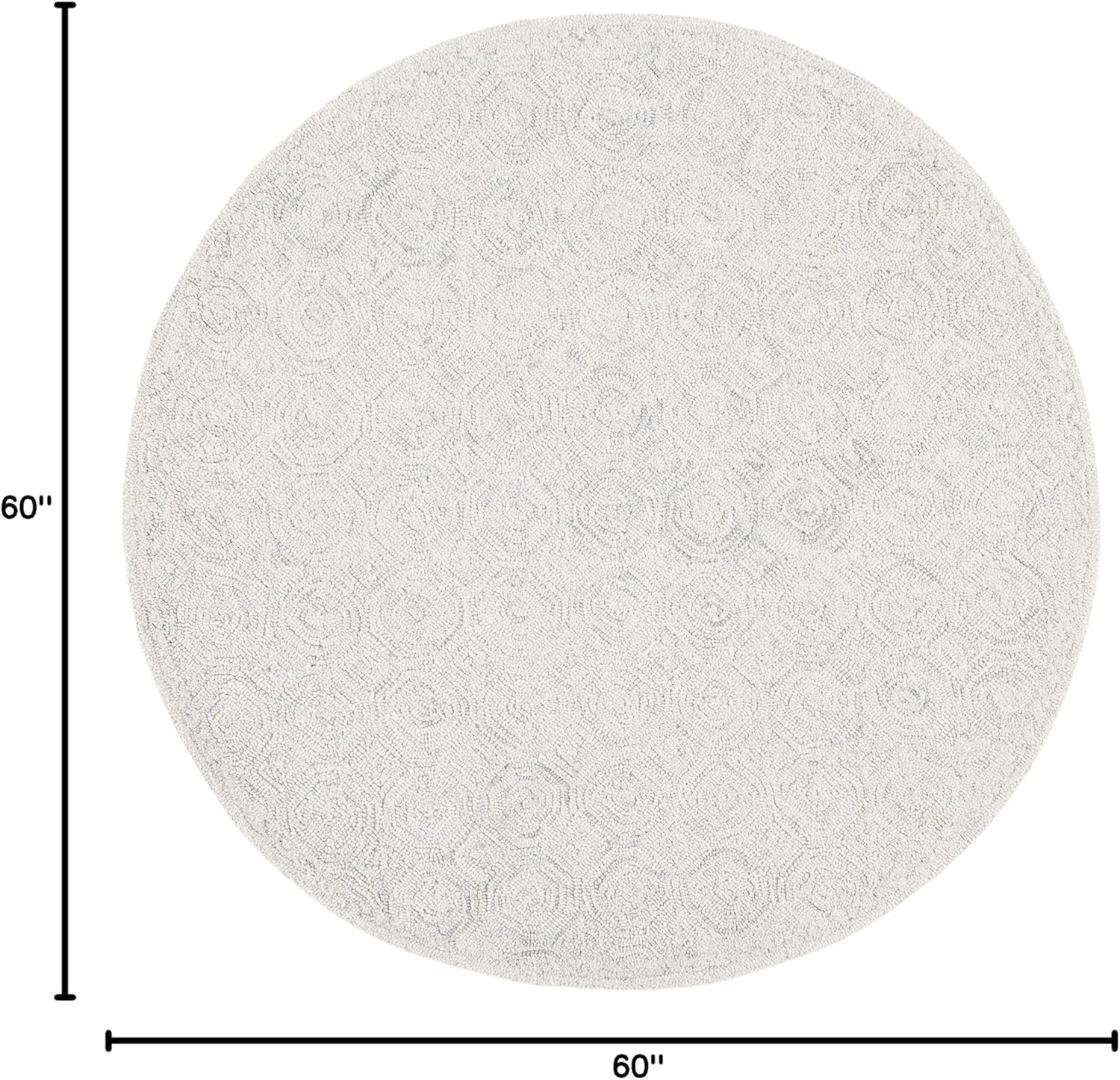 image:imageSAFAVIEH Area Rug 8x10 MicroLoop Collection Large Silver amp Grey Handmade Wool Ideal for Living Room Bedroom Office Dining Space MLP527GSilverGrey