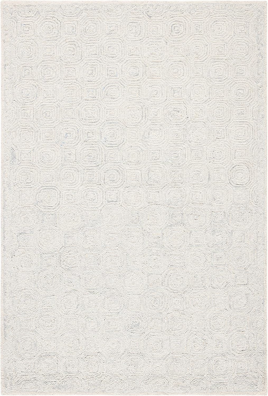 image:imageSAFAVIEH Area Rug 8x10 MicroLoop Collection Large Silver amp Grey Handmade Wool Ideal for Living Room Bedroom Office Dining Space MLP527GSilverGrey