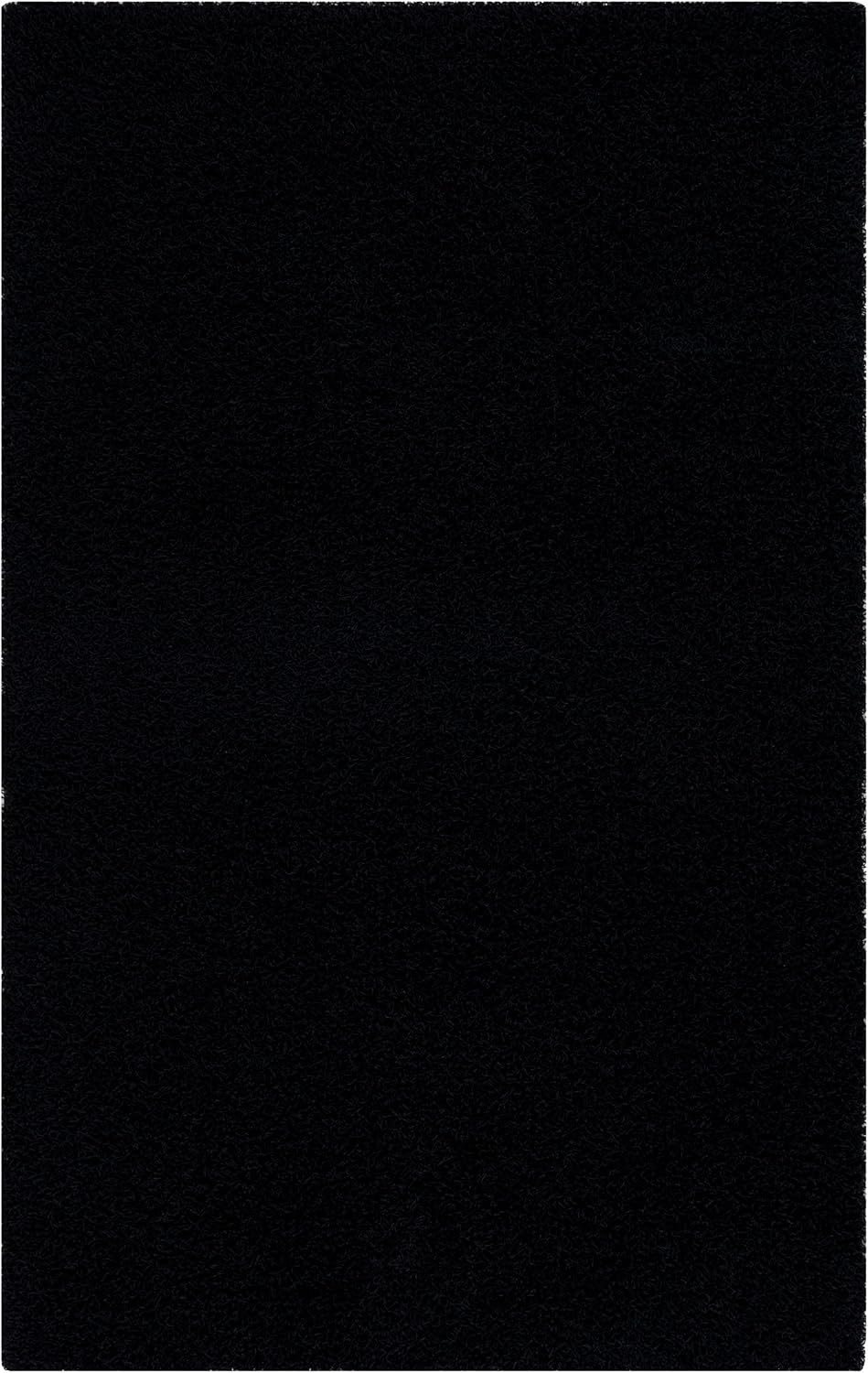 image:imageSAFAVIEH Area Rug 8x10 Monterey Shag Collection Large Creme Handmade Plush Thick Pile Ideal for Living Room Bedroom Dining Space SG851CBlack