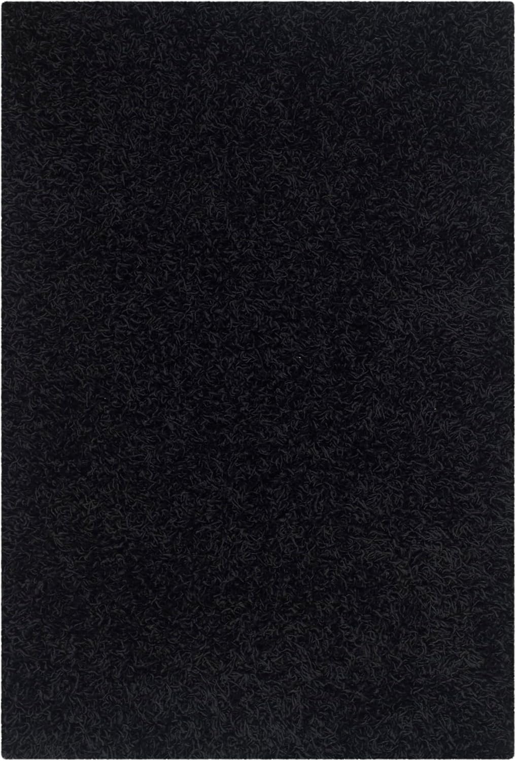 image:imageSAFAVIEH Area Rug 8x10 Monterey Shag Collection Large Creme Handmade Plush Thick Pile Ideal for Living Room Bedroom Dining Space SG851CBlack