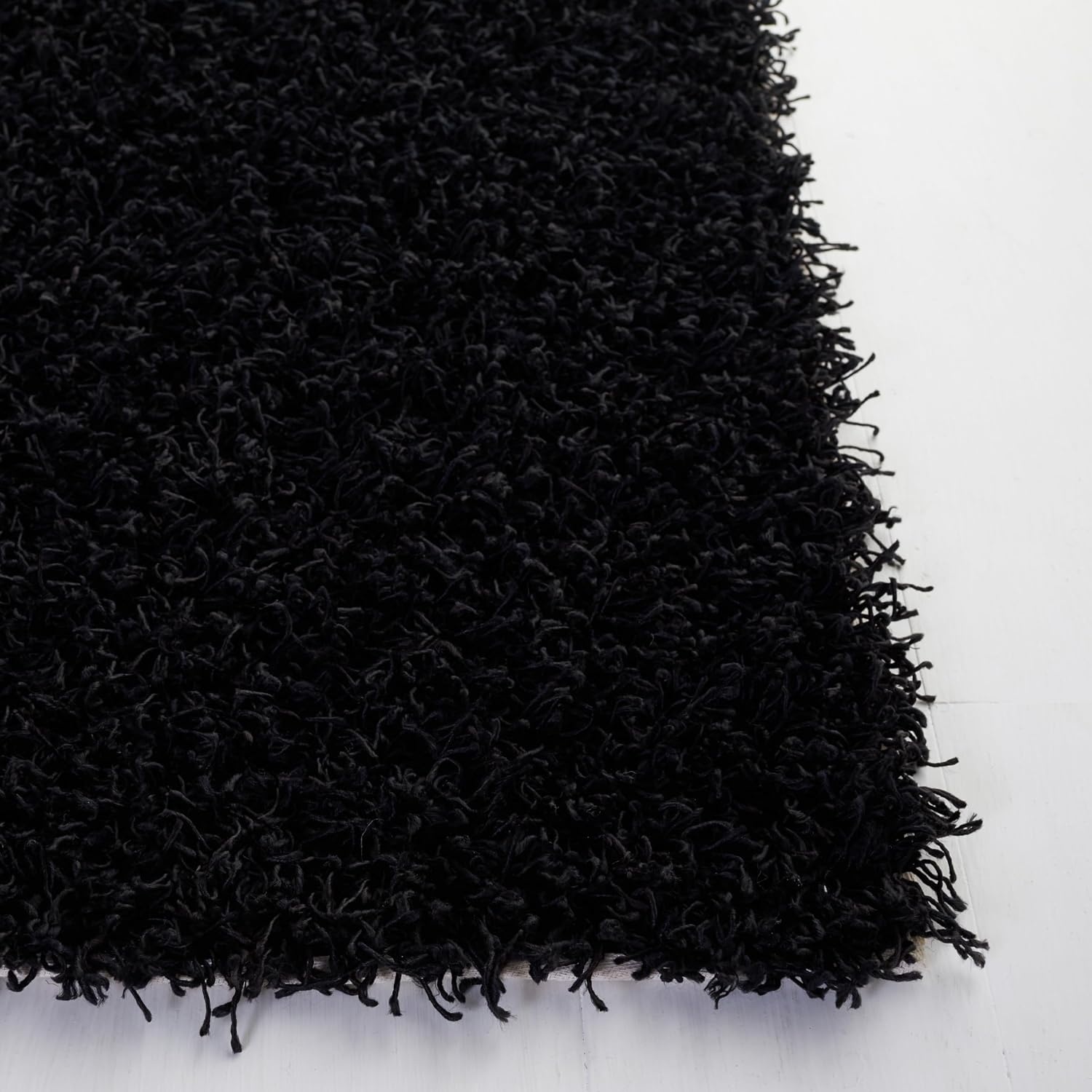 image:imageSAFAVIEH Area Rug 8x10 Monterey Shag Collection Large Creme Handmade Plush Thick Pile Ideal for Living Room Bedroom Dining Space SG851CBlack