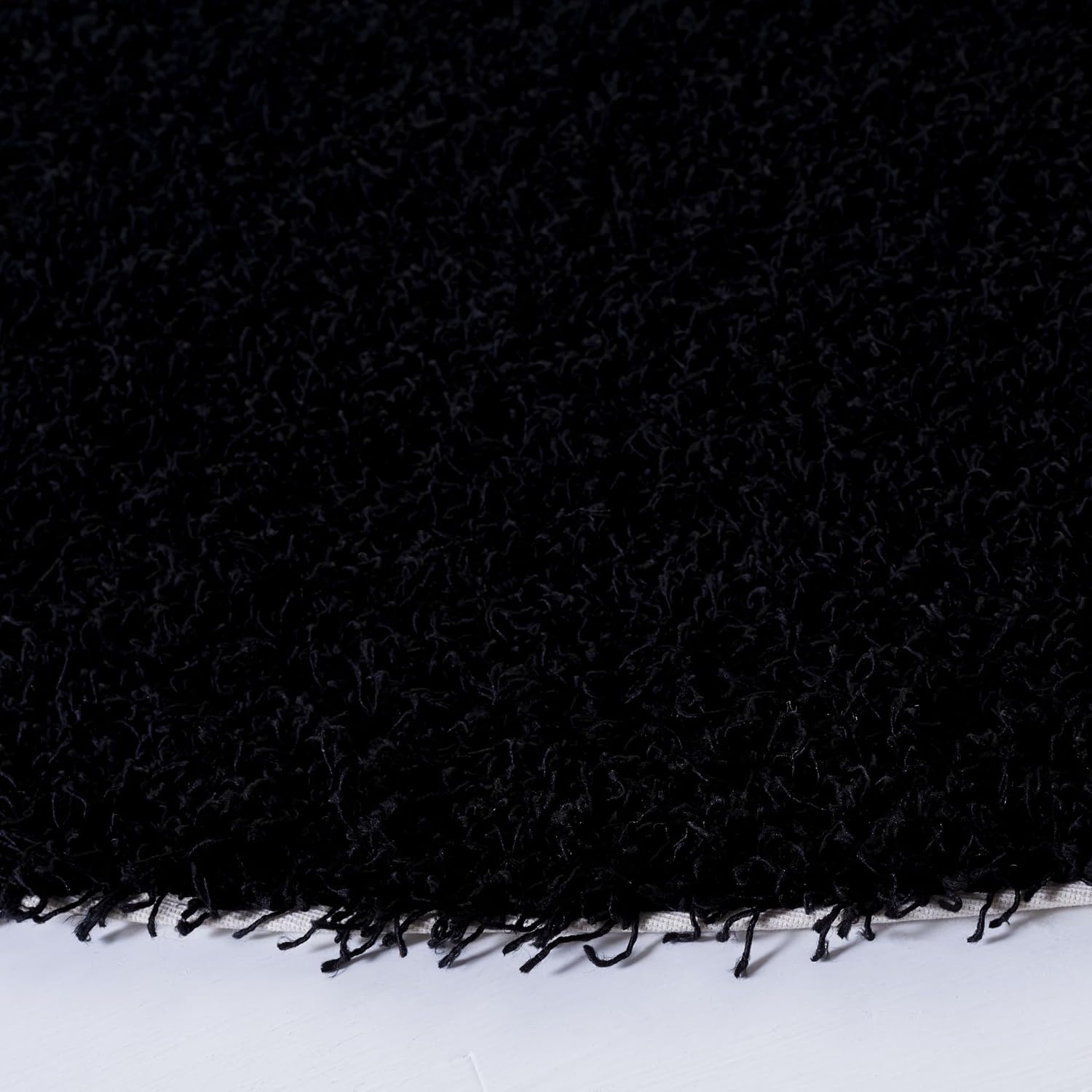 image:imageSAFAVIEH Area Rug 8x10 Monterey Shag Collection Large Creme Handmade Plush Thick Pile Ideal for Living Room Bedroom Dining Space SG851CBlack