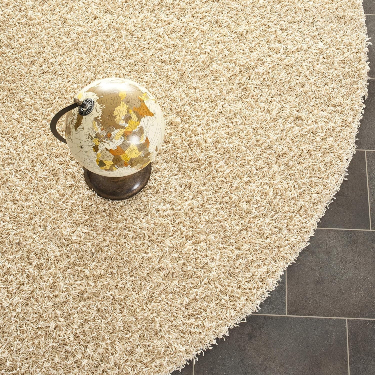 image:imageSAFAVIEH Area Rug 8x10 Monterey Shag Collection Large Creme Handmade Plush Thick Pile Ideal for Living Room Bedroom Dining Space SG851CCreme