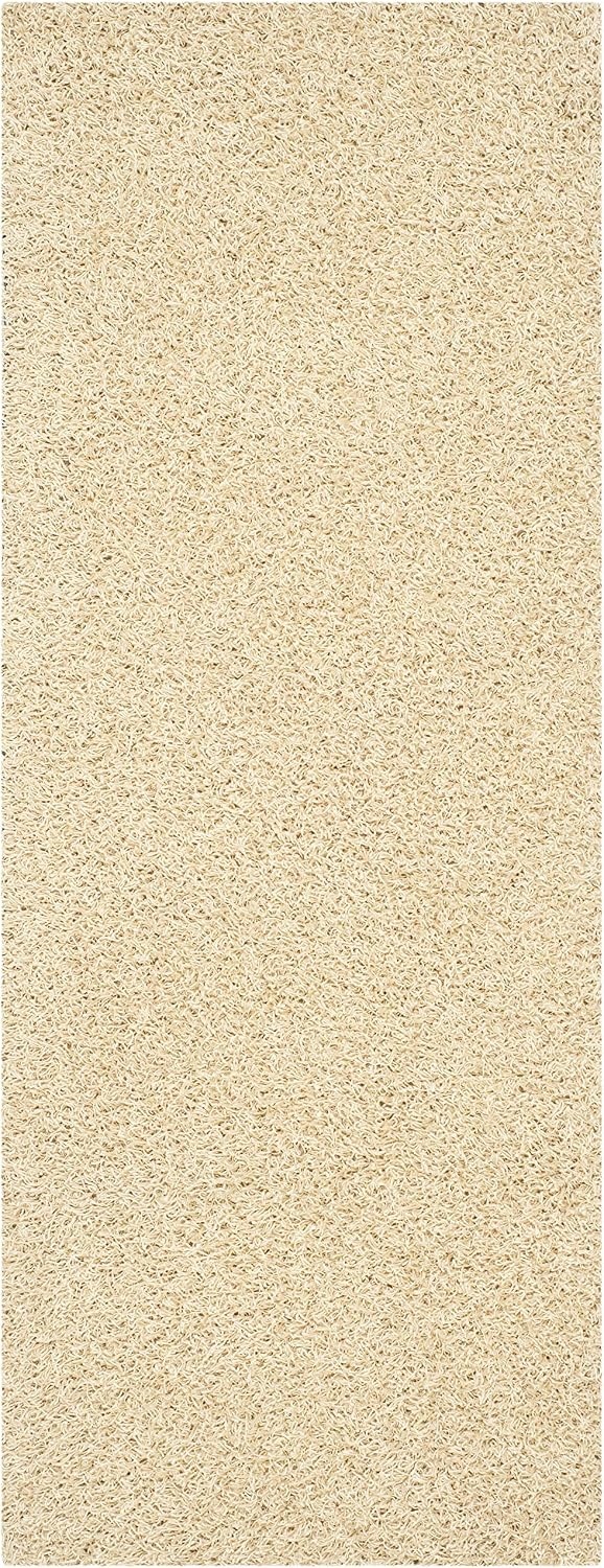 image:imageSAFAVIEH Area Rug 8x10 Monterey Shag Collection Large Creme Handmade Plush Thick Pile Ideal for Living Room Bedroom Dining Space SG851CCreme