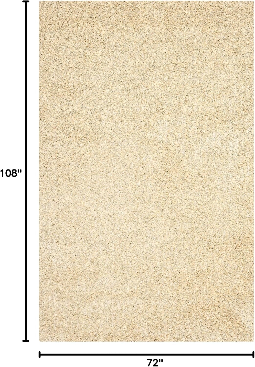 image:imageSAFAVIEH Area Rug 8x10 Monterey Shag Collection Large Creme Handmade Plush Thick Pile Ideal for Living Room Bedroom Dining Space SG851CCreme