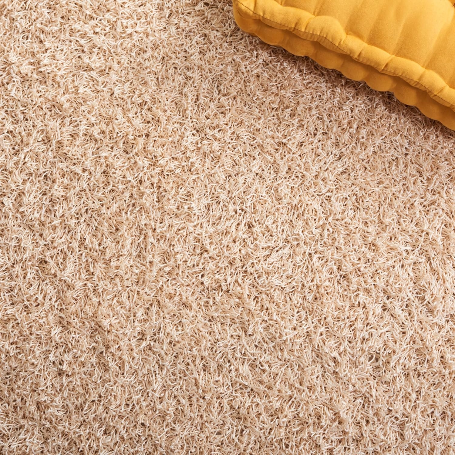 image:imageSAFAVIEH Area Rug 8x10 Monterey Shag Collection Large Creme Handmade Plush Thick Pile Ideal for Living Room Bedroom Dining Space SG851CCreme