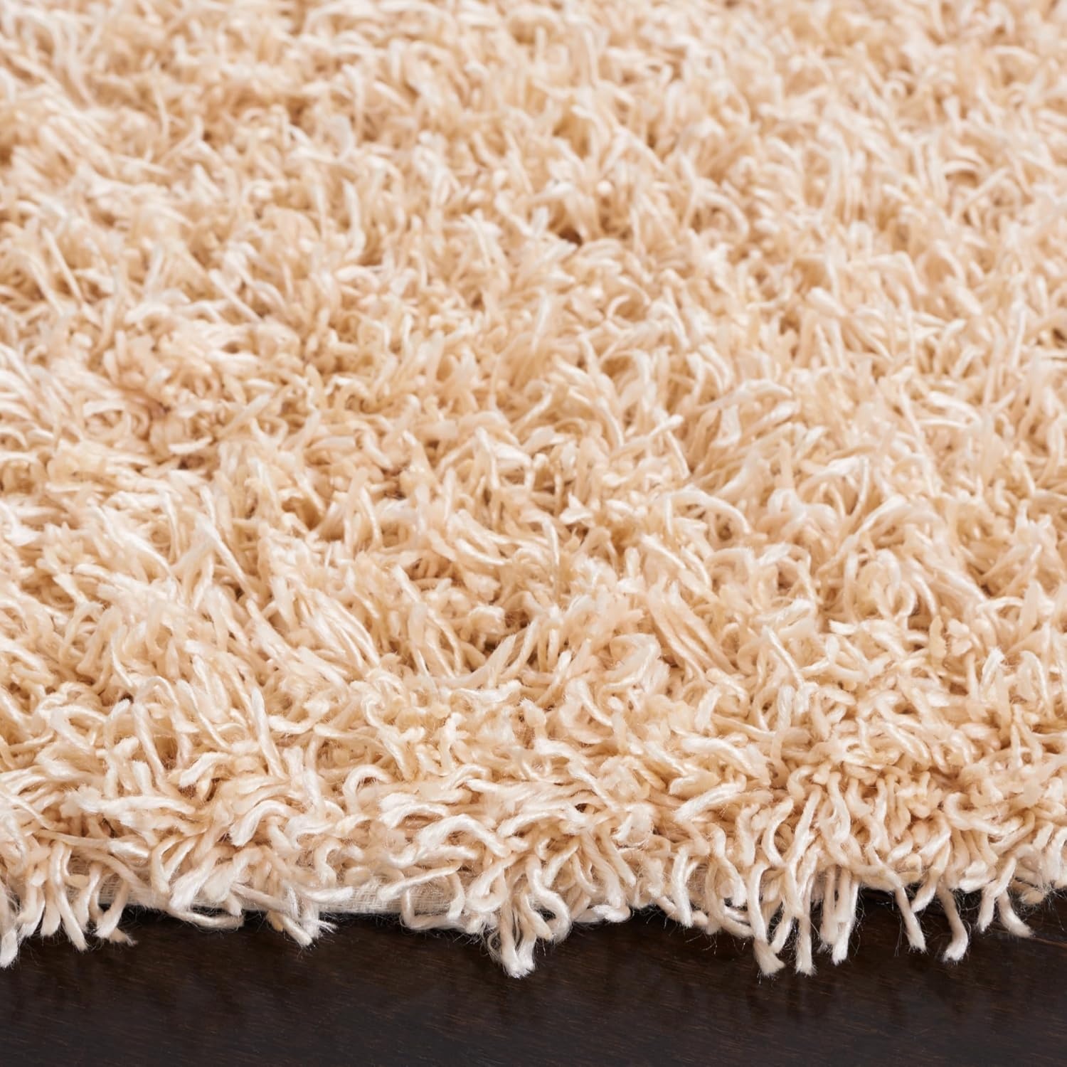 image:imageSAFAVIEH Area Rug 8x10 Monterey Shag Collection Large Creme Handmade Plush Thick Pile Ideal for Living Room Bedroom Dining Space SG851CCreme