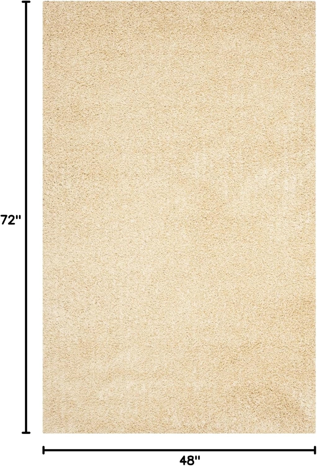 image:imageSAFAVIEH Area Rug 8x10 Monterey Shag Collection Large Creme Handmade Plush Thick Pile Ideal for Living Room Bedroom Dining Space SG851CCreme