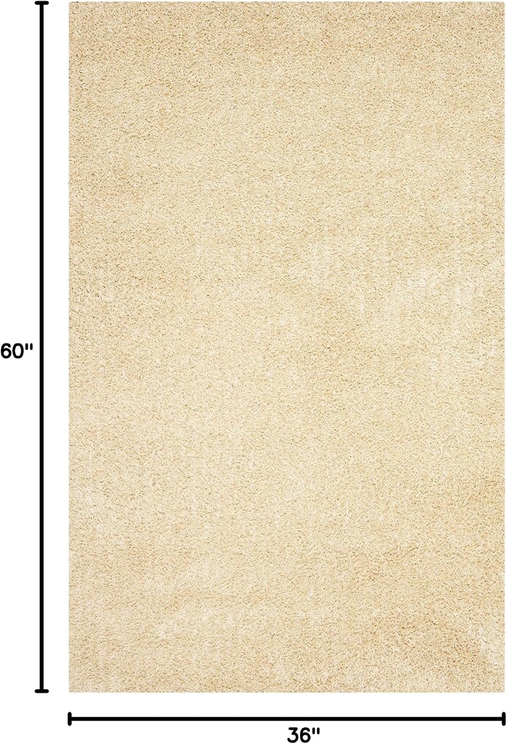image:imageSAFAVIEH Area Rug 8x10 Monterey Shag Collection Large Creme Handmade Plush Thick Pile Ideal for Living Room Bedroom Dining Space SG851CCreme