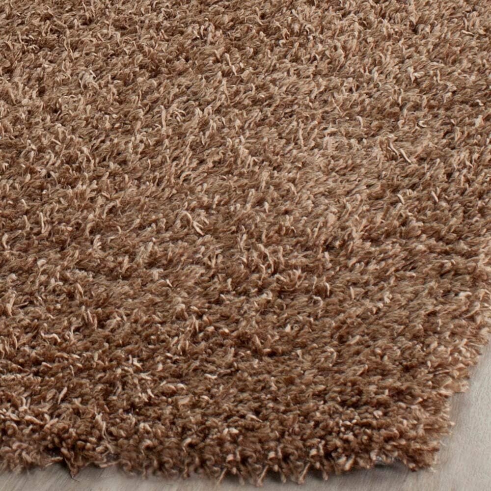 image:imageSAFAVIEH Area Rug 8x10 Monterey Shag Collection Large Creme Handmade Plush Thick Pile Ideal for Living Room Bedroom Dining Space SG851CLight Brown