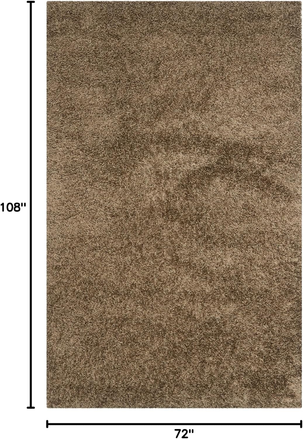 image:imageSAFAVIEH Area Rug 8x10 Monterey Shag Collection Large Creme Handmade Plush Thick Pile Ideal for Living Room Bedroom Dining Space SG851CLight Brown