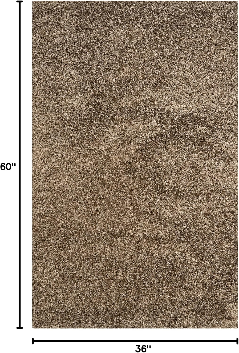 image:imageSAFAVIEH Area Rug 8x10 Monterey Shag Collection Large Creme Handmade Plush Thick Pile Ideal for Living Room Bedroom Dining Space SG851CLight Brown