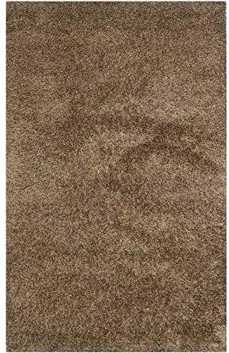 image:imageSAFAVIEH Area Rug 8x10 Monterey Shag Collection Large Creme Handmade Plush Thick Pile Ideal for Living Room Bedroom Dining Space SG851CLight Brown