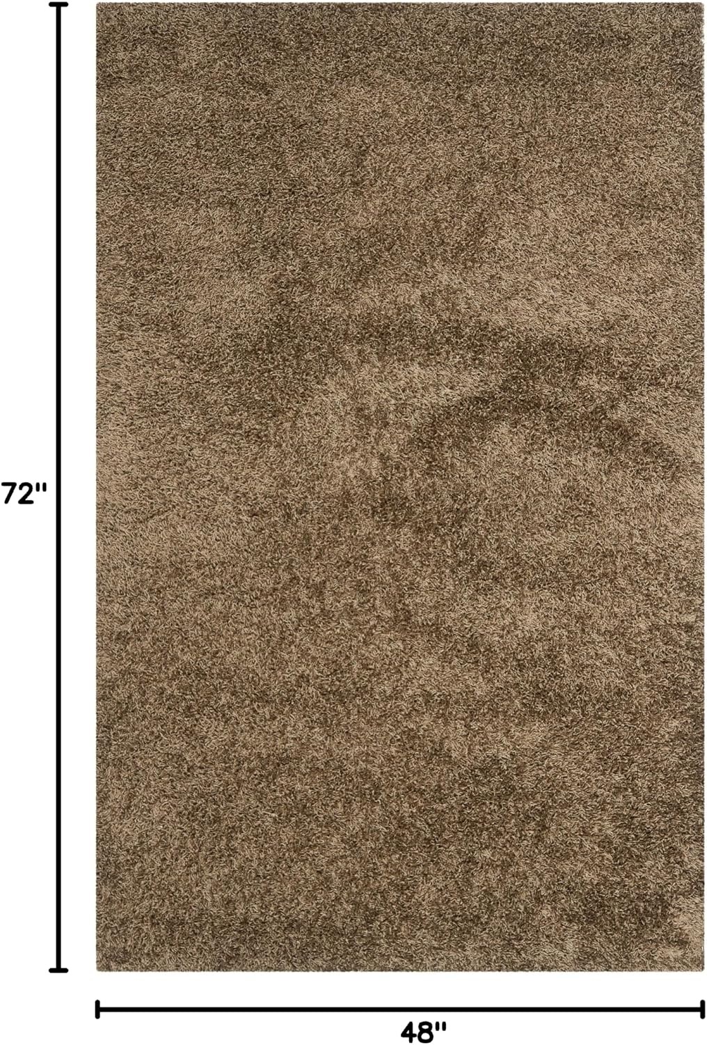image:imageSAFAVIEH Area Rug 8x10 Monterey Shag Collection Large Creme Handmade Plush Thick Pile Ideal for Living Room Bedroom Dining Space SG851CLight Brown