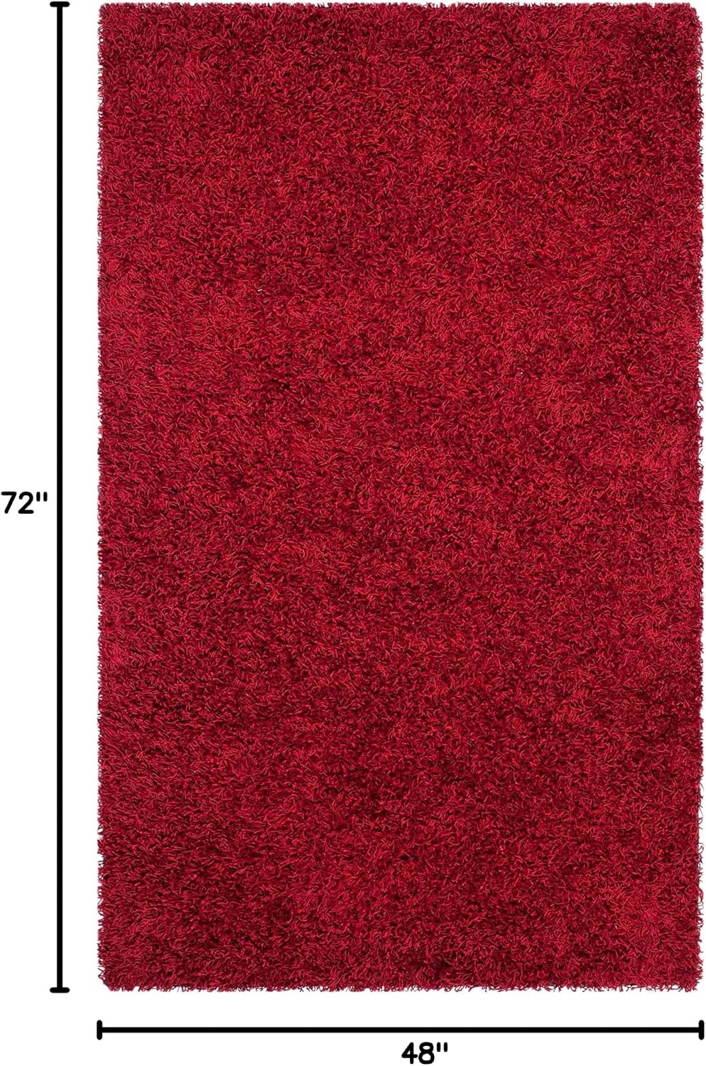 image:imageSAFAVIEH Area Rug 8x10 Monterey Shag Collection Large Creme Handmade Plush Thick Pile Ideal for Living Room Bedroom Dining Space SG851CRed