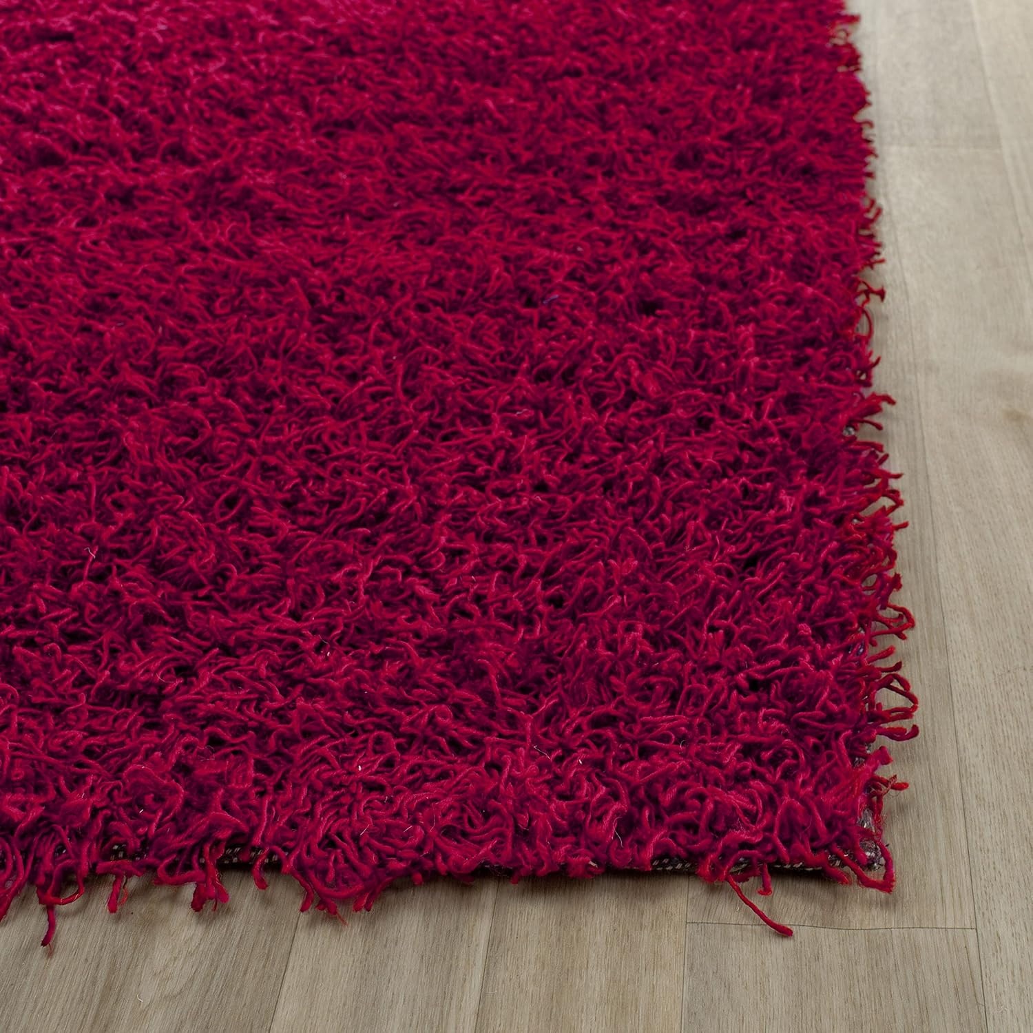 image:imageSAFAVIEH Area Rug 8x10 Monterey Shag Collection Large Creme Handmade Plush Thick Pile Ideal for Living Room Bedroom Dining Space SG851CRed