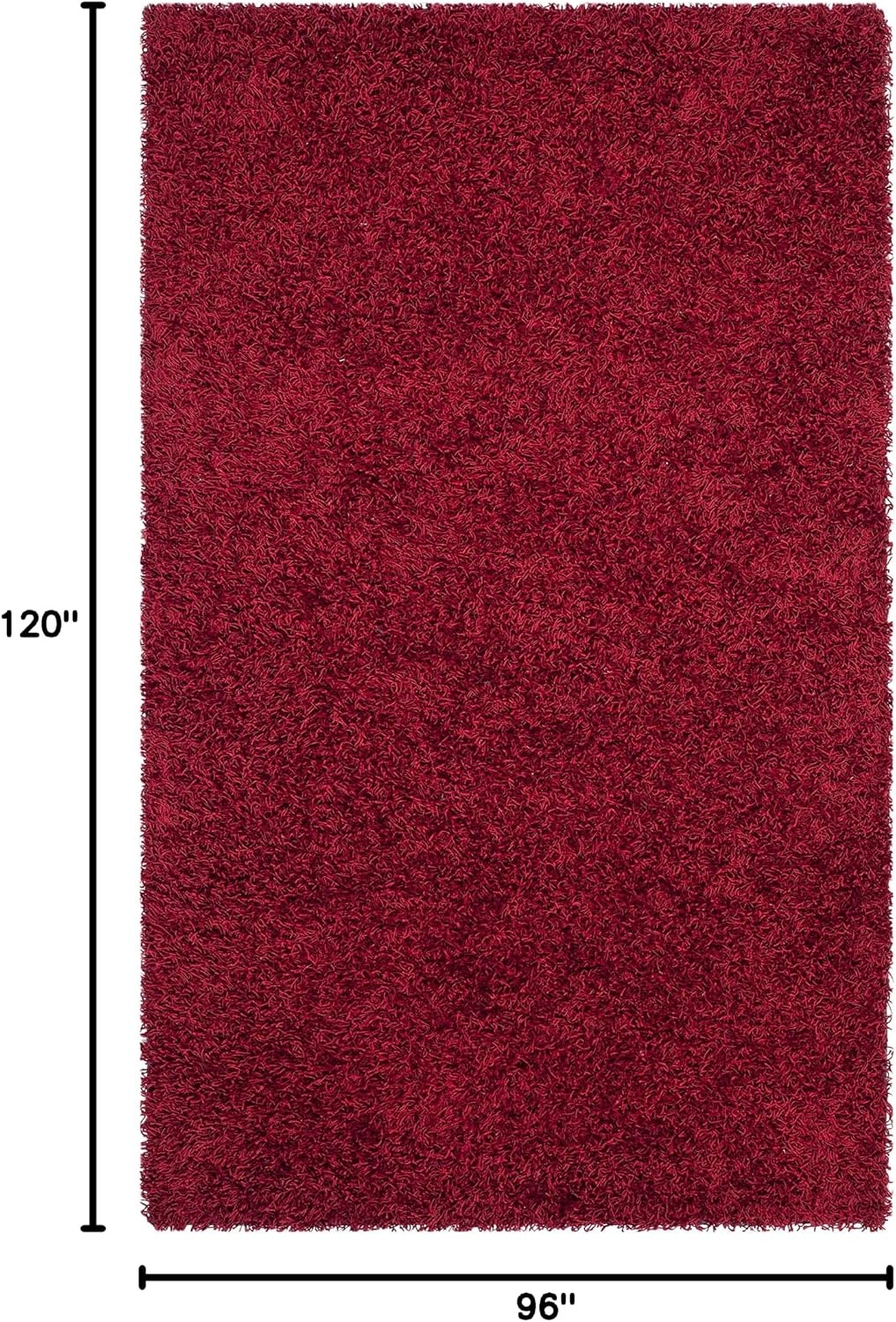 image:imageSAFAVIEH Area Rug 8x10 Monterey Shag Collection Large Creme Handmade Plush Thick Pile Ideal for Living Room Bedroom Dining Space SG851CRed