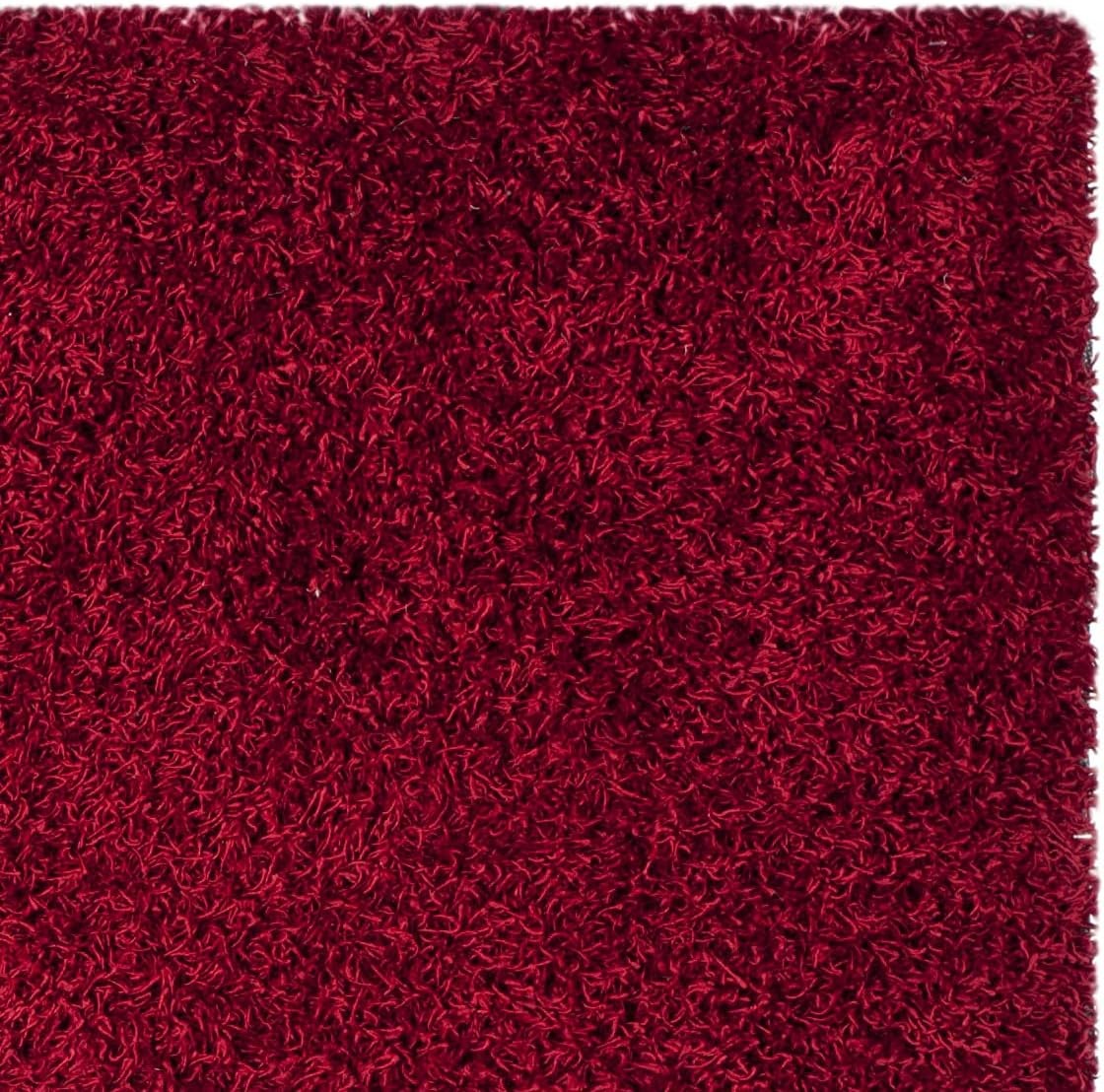 image:imageSAFAVIEH Area Rug 8x10 Monterey Shag Collection Large Creme Handmade Plush Thick Pile Ideal for Living Room Bedroom Dining Space SG851CRed