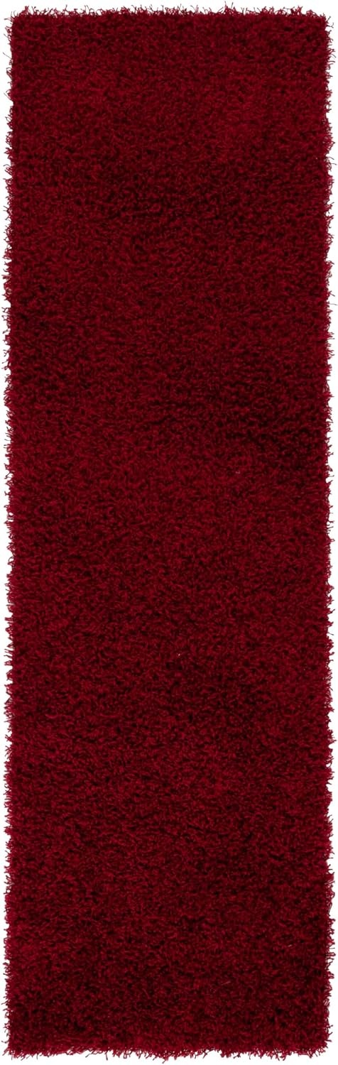 image:imageSAFAVIEH Area Rug 8x10 Monterey Shag Collection Large Creme Handmade Plush Thick Pile Ideal for Living Room Bedroom Dining Space SG851CRed