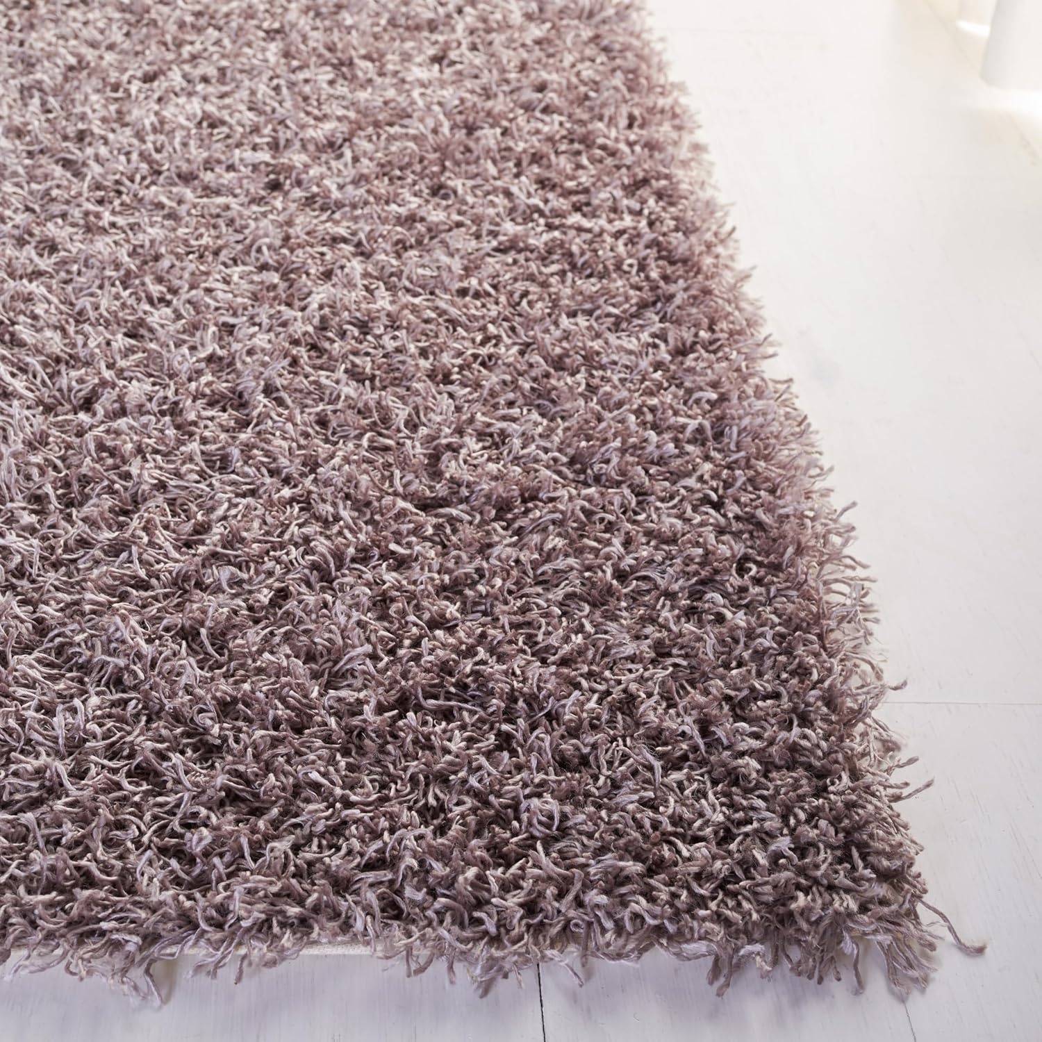 image:imageSAFAVIEH Area Rug 8x10 Monterey Shag Collection Large Creme Handmade Plush Thick Pile Ideal for Living Room Bedroom Dining Space SG851CSilver
