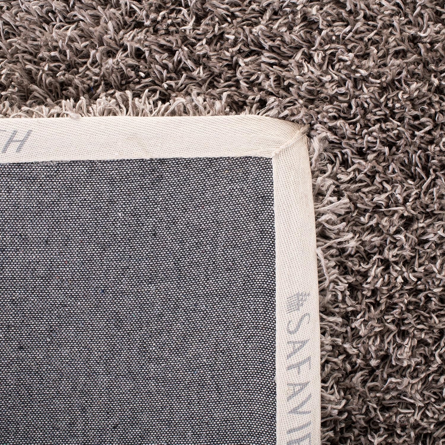 image:imageSAFAVIEH Area Rug 8x10 Monterey Shag Collection Large Creme Handmade Plush Thick Pile Ideal for Living Room Bedroom Dining Space SG851CSilver