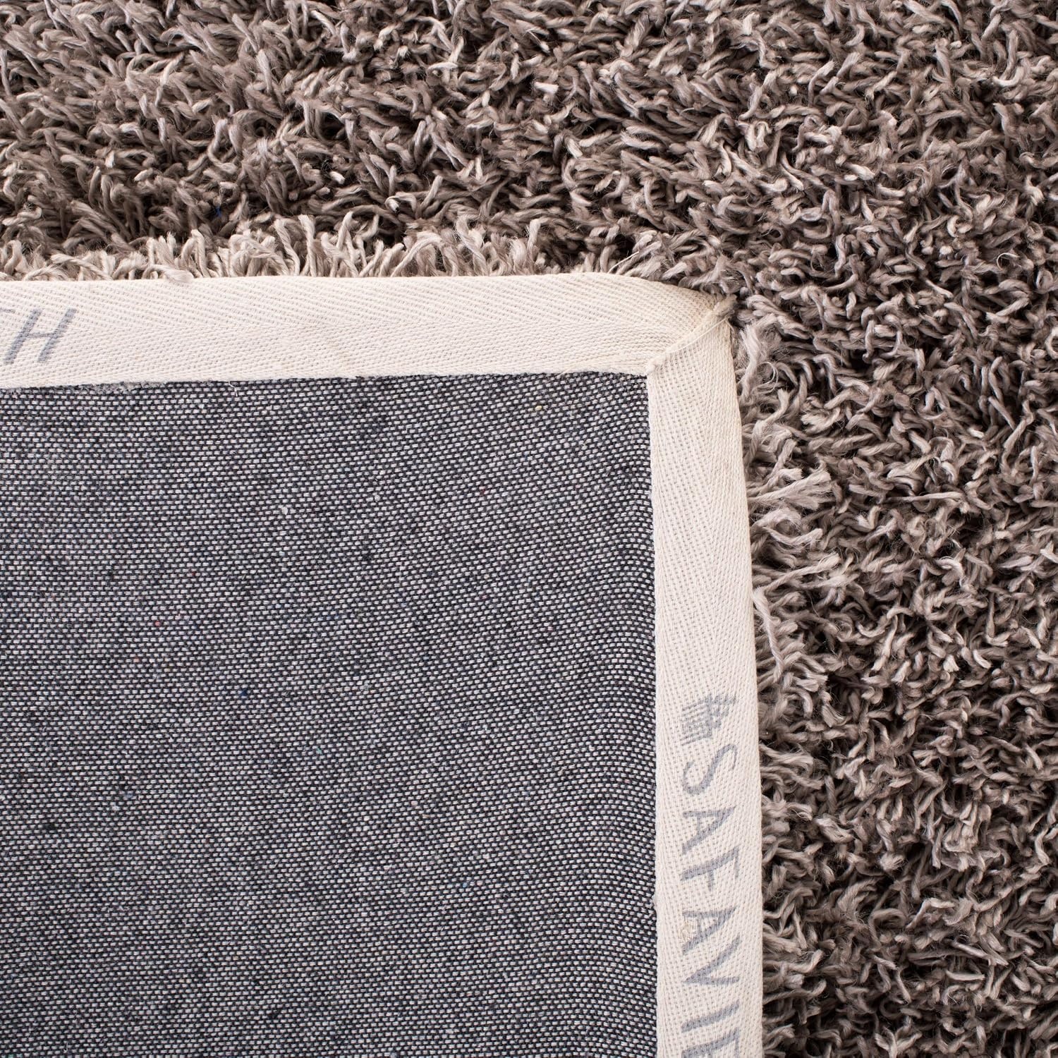 image:imageSAFAVIEH Area Rug 8x10 Monterey Shag Collection Large Creme Handmade Plush Thick Pile Ideal for Living Room Bedroom Dining Space SG851CSilver