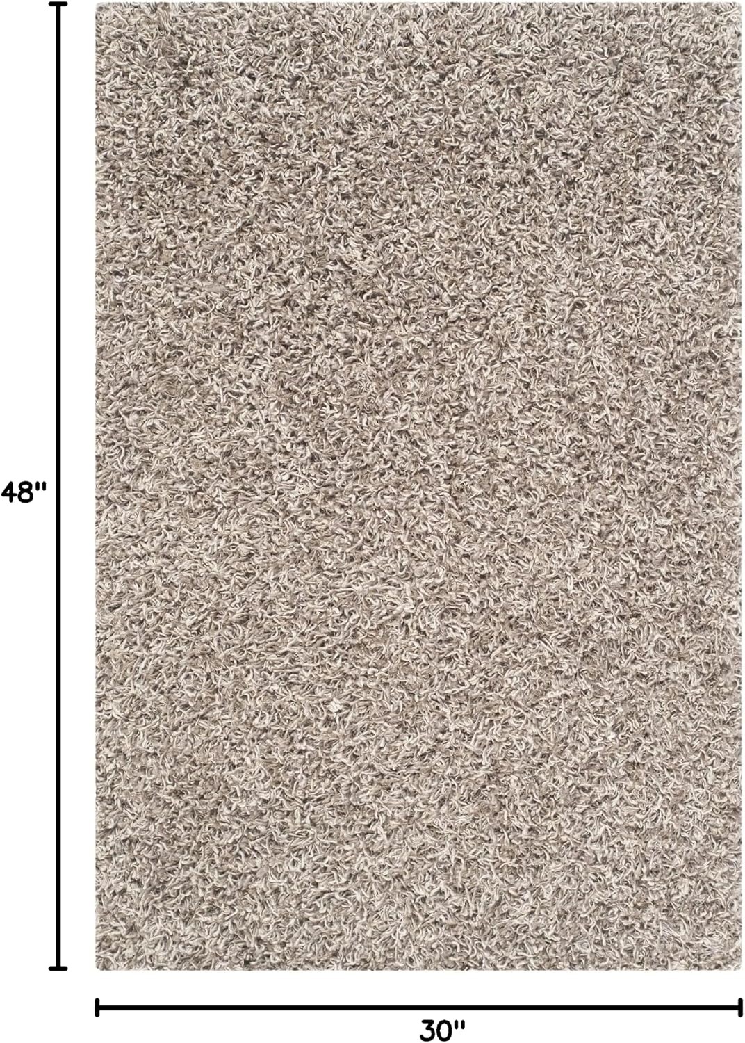 image:imageSAFAVIEH Area Rug 8x10 Monterey Shag Collection Large Creme Handmade Plush Thick Pile Ideal for Living Room Bedroom Dining Space SG851CSilver