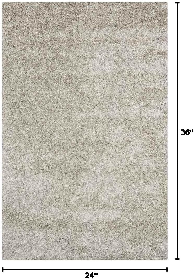 image:imageSAFAVIEH Area Rug 8x10 Monterey Shag Collection Large Creme Handmade Plush Thick Pile Ideal for Living Room Bedroom Dining Space SG851CSilver