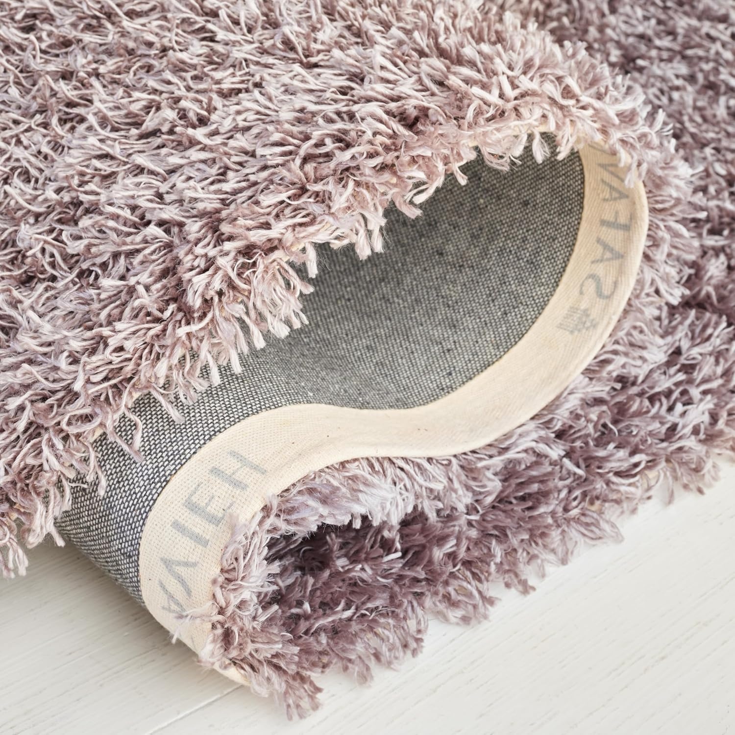 image:imageSAFAVIEH Area Rug 8x10 Monterey Shag Collection Large Creme Handmade Plush Thick Pile Ideal for Living Room Bedroom Dining Space SG851CSilver