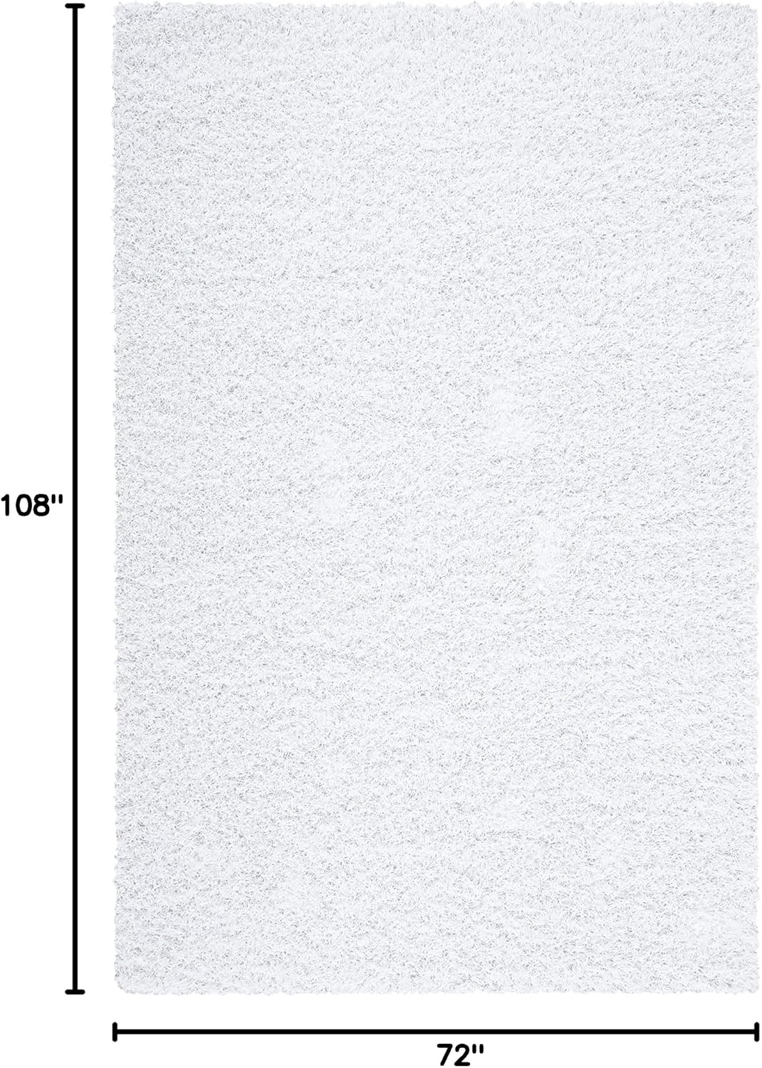 image:imageSAFAVIEH Area Rug 8x10 Monterey Shag Collection Large Creme Handmade Plush Thick Pile Ideal for Living Room Bedroom Dining Space SG851CWhite