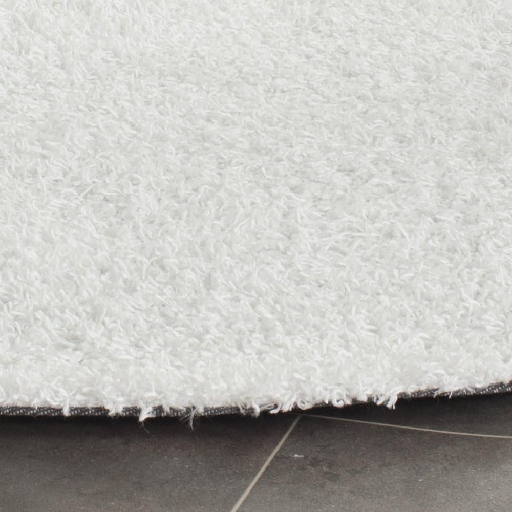 image:imageSAFAVIEH Area Rug 8x10 Monterey Shag Collection Large Creme Handmade Plush Thick Pile Ideal for Living Room Bedroom Dining Space SG851CWhite