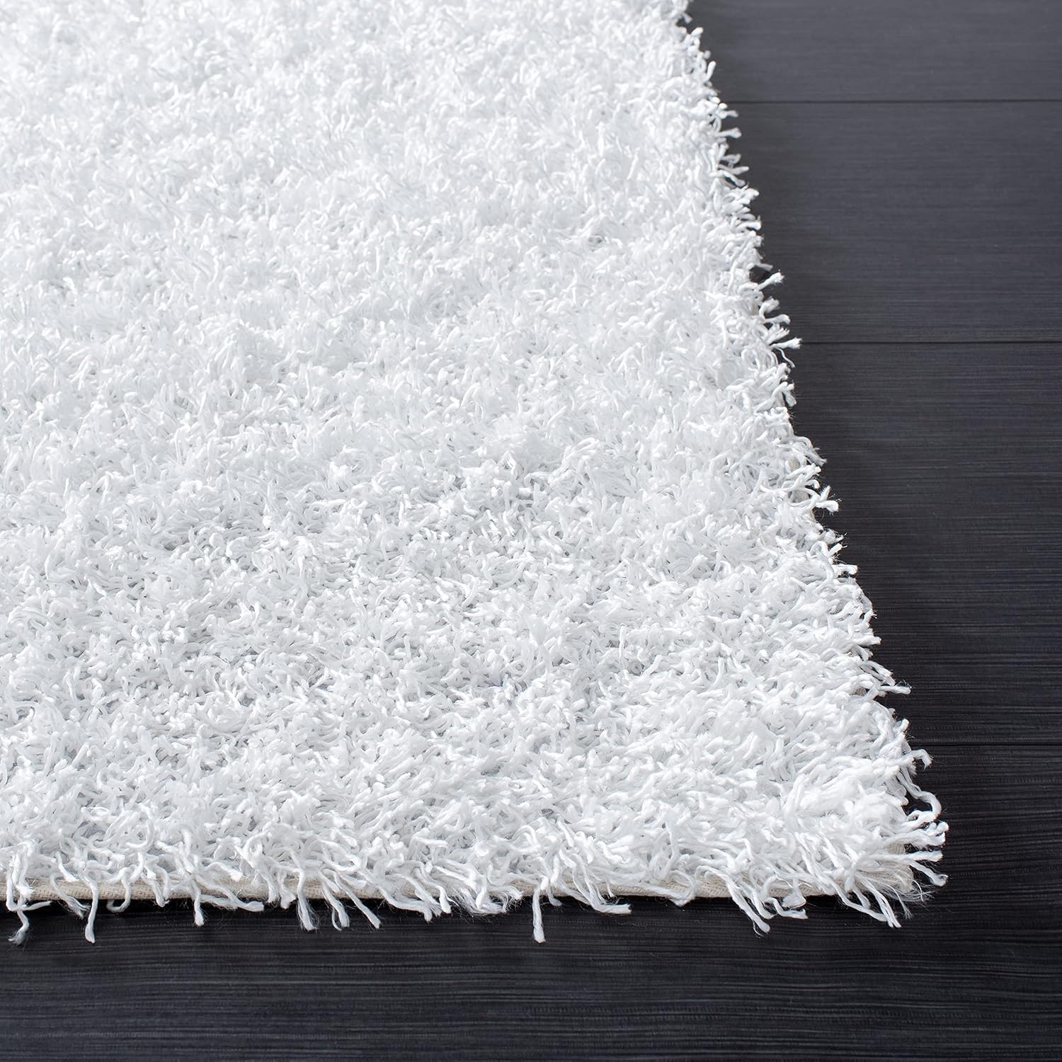 image:imageSAFAVIEH Area Rug 8x10 Monterey Shag Collection Large Creme Handmade Plush Thick Pile Ideal for Living Room Bedroom Dining Space SG851CWhite
