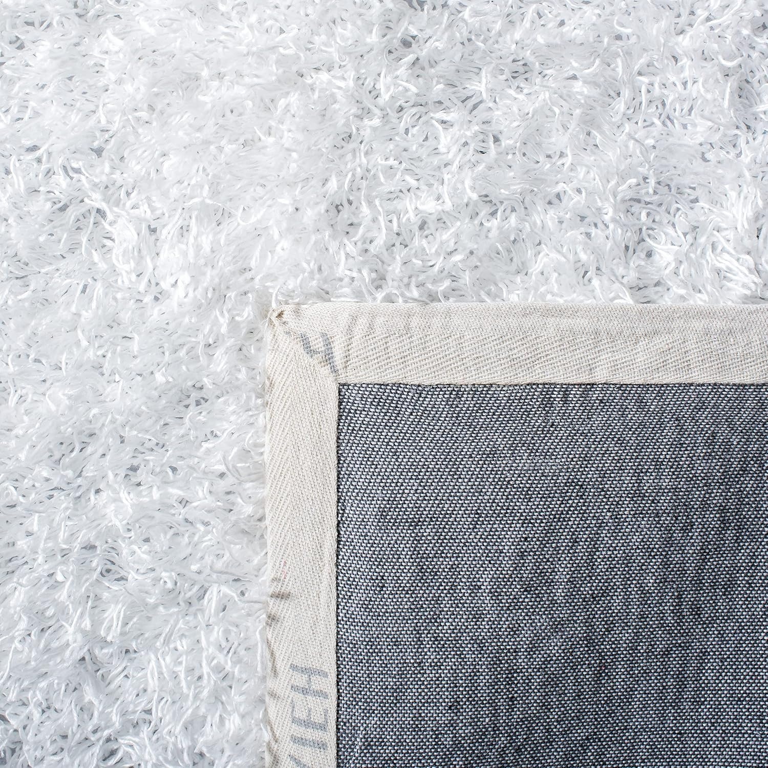 image:imageSAFAVIEH Area Rug 8x10 Monterey Shag Collection Large Creme Handmade Plush Thick Pile Ideal for Living Room Bedroom Dining Space SG851CWhite