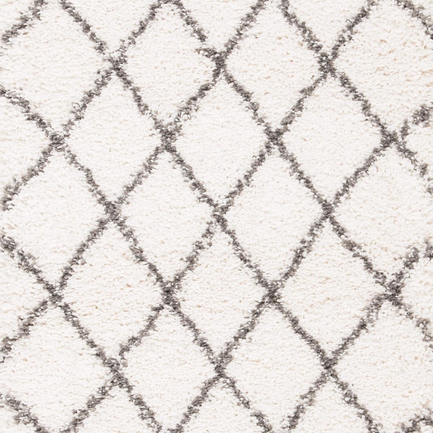 image:imageSAFAVIEH Area Rug 8x10 Moroccan Fringe Shag Collection Large Ivory amp Grey Boho Design NonShedding amp Easy Cleaning Plush Thick Pile Ideal for Living Room Bedroom Dining Space MFG332AIvoryGrey