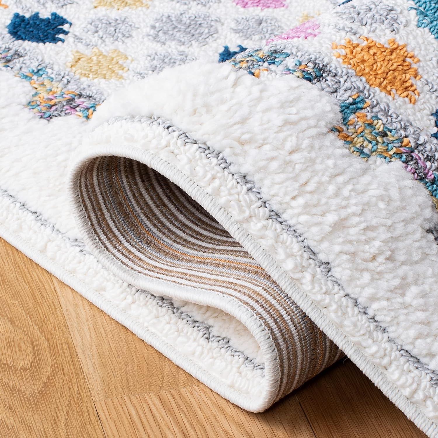 image:imageSAFAVIEH Area Rug 8x10 Moroccan Fringe Shag Collection Large Ivory amp Grey Boho Design NonShedding amp Easy Cleaning Plush Thick Pile Ideal for Living Room Bedroom Dining Space MFG102AIvoryGrey