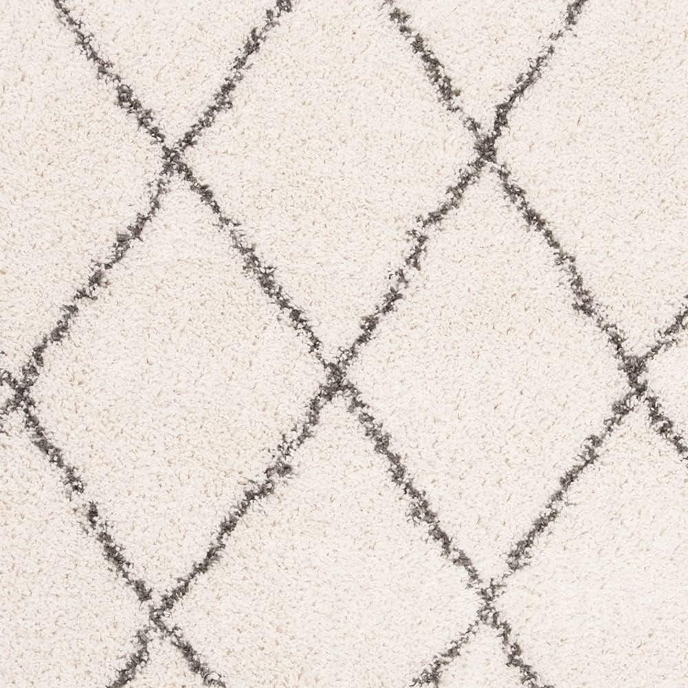 image:imageSAFAVIEH Area Rug 8x10 Moroccan Fringe Shag Collection Large Ivory amp Grey Boho Design NonShedding amp Easy Cleaning Plush Thick Pile Ideal for Living Room Bedroom Dining Space MFG332AIvoryGrey