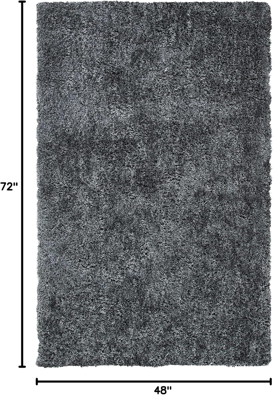 image:imageSAFAVIEH Area Rug 8x10 New Orleans Shag Collection Large Beige Handmade Ultra Plush Thick Pile Ideal for Living Room Bedroom Dining Space SG532BDark Grey