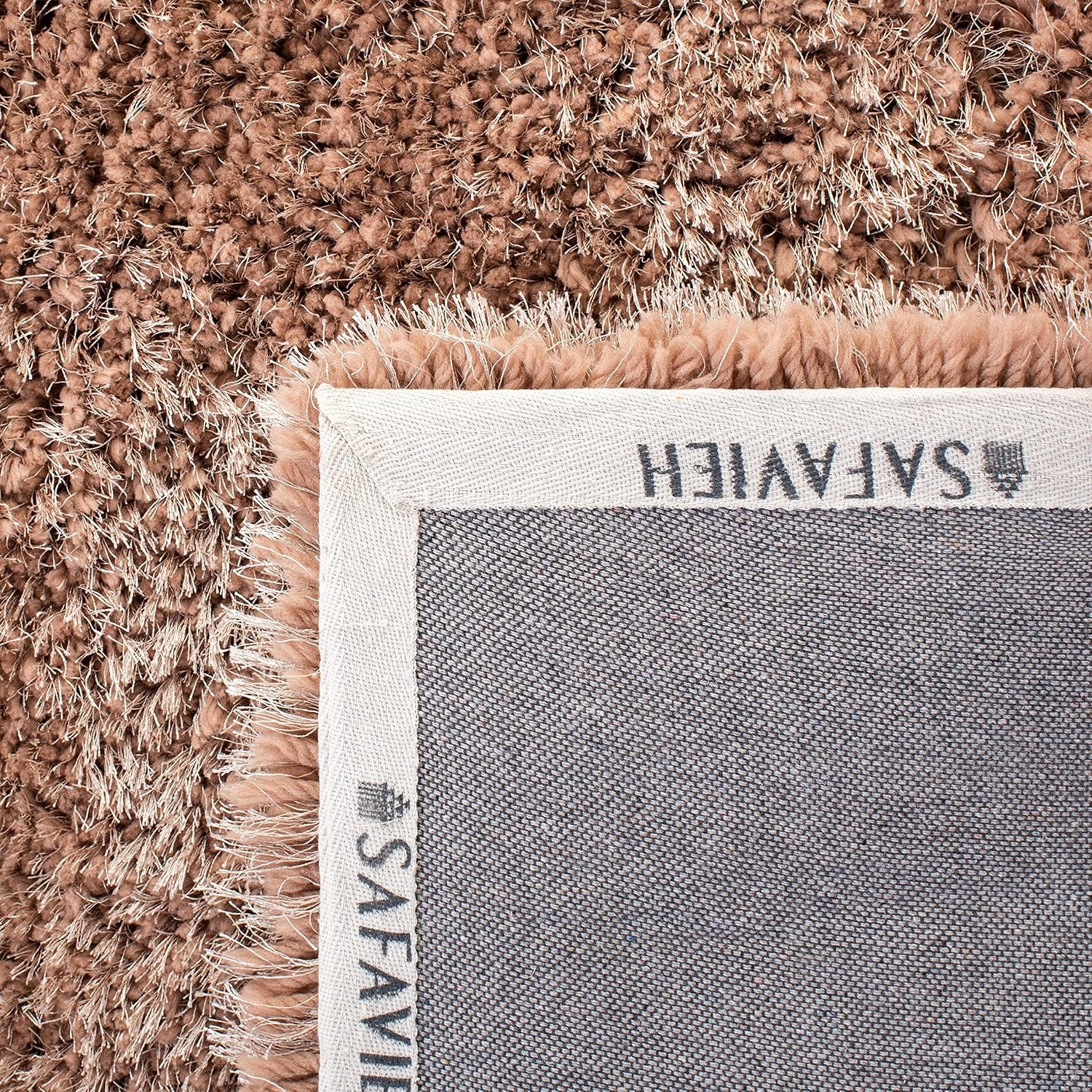 image:imageSAFAVIEH Area Rug 8x10 New Orleans Shag Collection Large Beige Handmade Ultra Plush Thick Pile Ideal for Living Room Bedroom Dining Space SG532BDark Beige