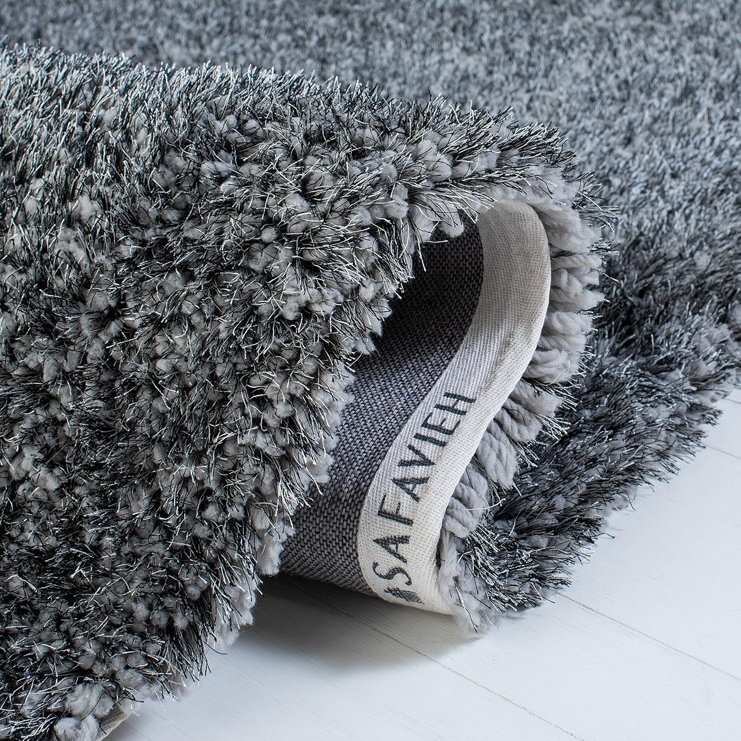 image:imageSAFAVIEH Area Rug 8x10 New Orleans Shag Collection Large Beige Handmade Ultra Plush Thick Pile Ideal for Living Room Bedroom Dining Space SG532BDark Grey