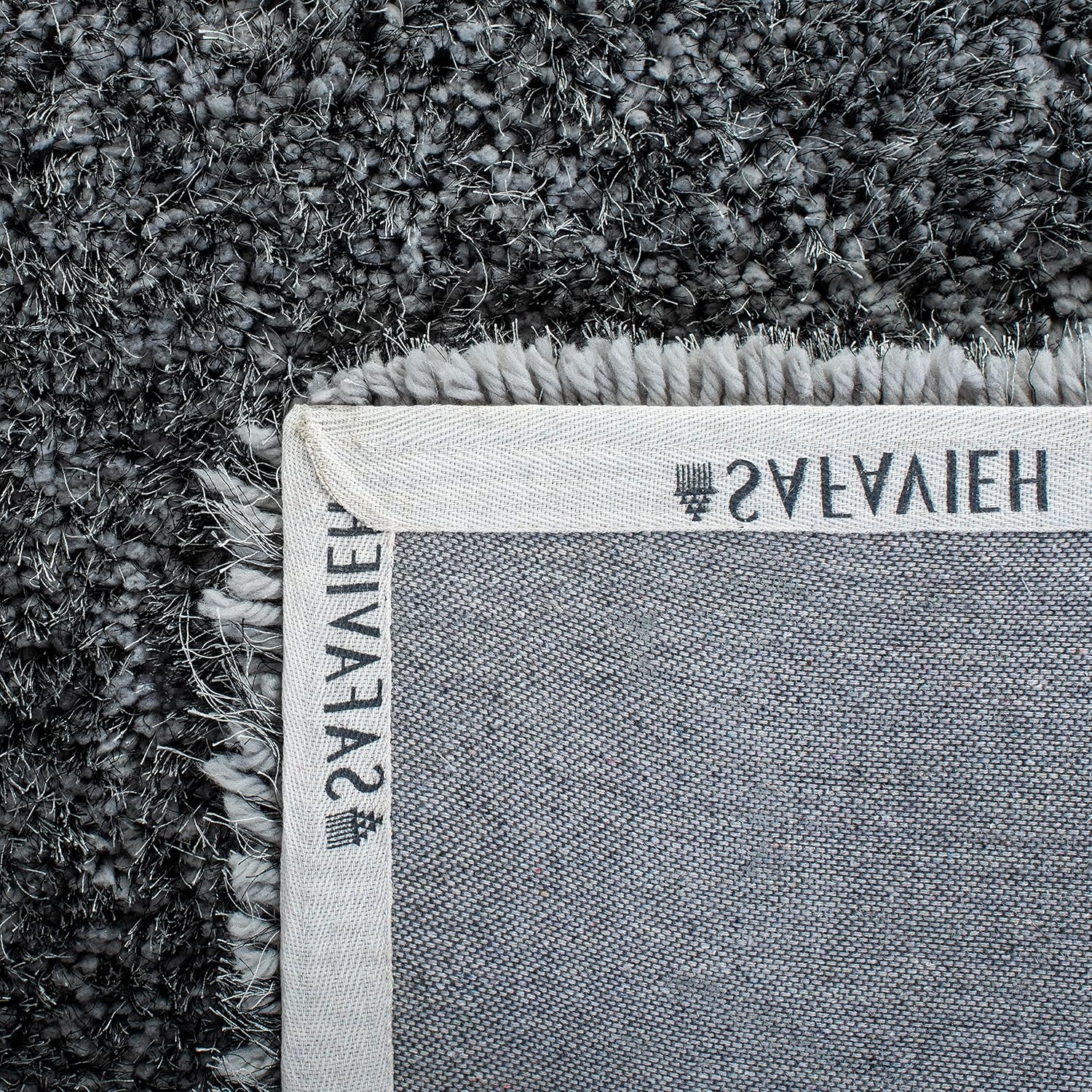 image:imageSAFAVIEH Area Rug 8x10 New Orleans Shag Collection Large Beige Handmade Ultra Plush Thick Pile Ideal for Living Room Bedroom Dining Space SG532BDark Grey