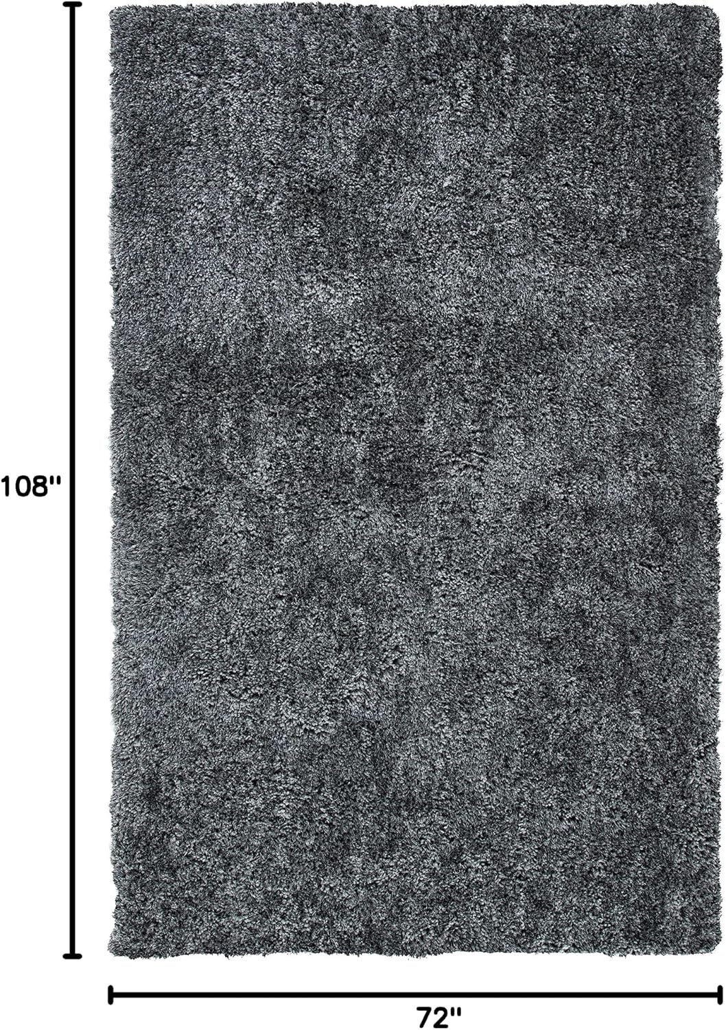 image:imageSAFAVIEH Area Rug 8x10 New Orleans Shag Collection Large Beige Handmade Ultra Plush Thick Pile Ideal for Living Room Bedroom Dining Space SG532BDark Grey