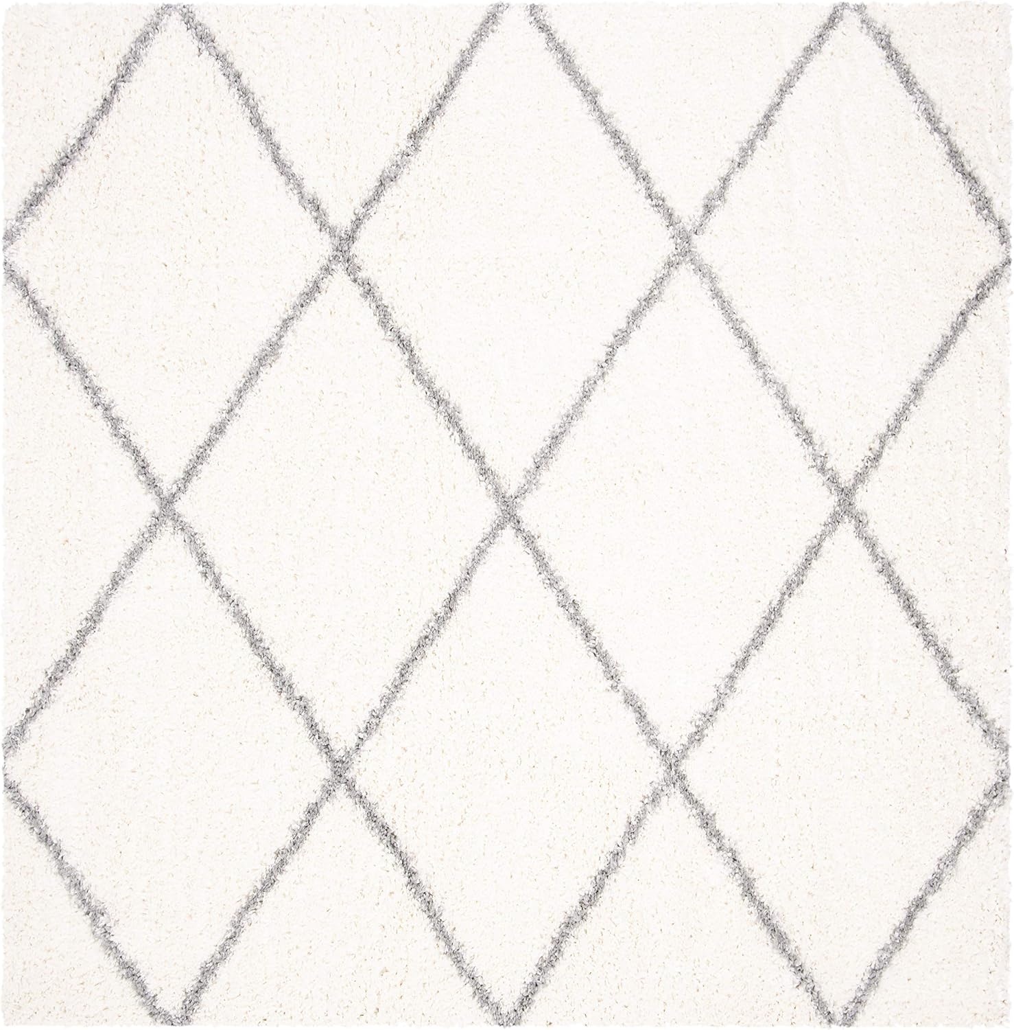 image:imageSAFAVIEH Area Rug 8x10 Parma Shag Collection Large Cream amp Grey Trellis Pattern NonShedding amp Easy Cleaning Ultra Plush Thick Pile Ideal for Living Room Bedroom Dining Space PMA515ACreamGrey