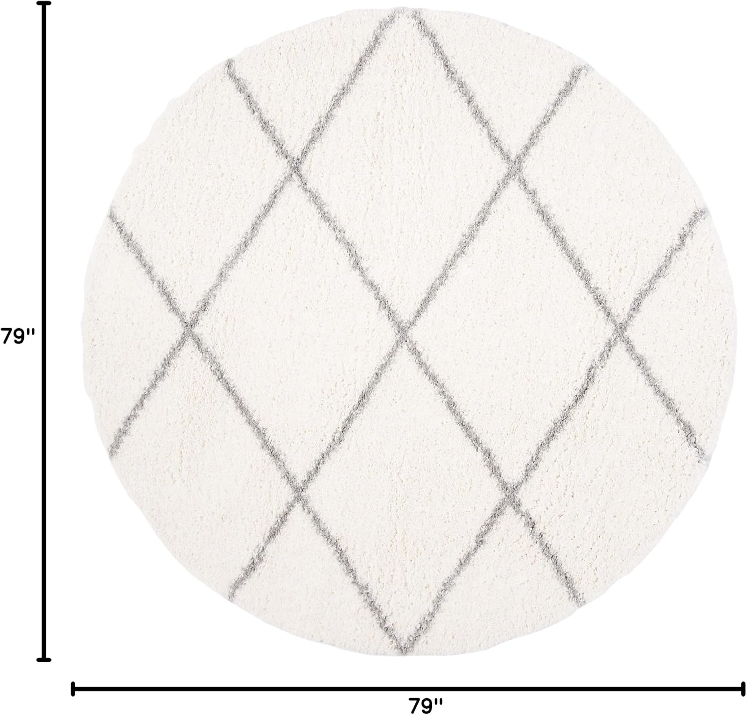 image:imageSAFAVIEH Area Rug 8x10 Parma Shag Collection Large Cream amp Grey Trellis Pattern NonShedding amp Easy Cleaning Ultra Plush Thick Pile Ideal for Living Room Bedroom Dining Space PMA515ACreamGrey