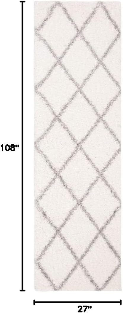 image:imageSAFAVIEH Area Rug 8x10 Parma Shag Collection Large Cream amp Grey Trellis Pattern NonShedding amp Easy Cleaning Ultra Plush Thick Pile Ideal for Living Room Bedroom Dining Space PMA515ACreamGrey