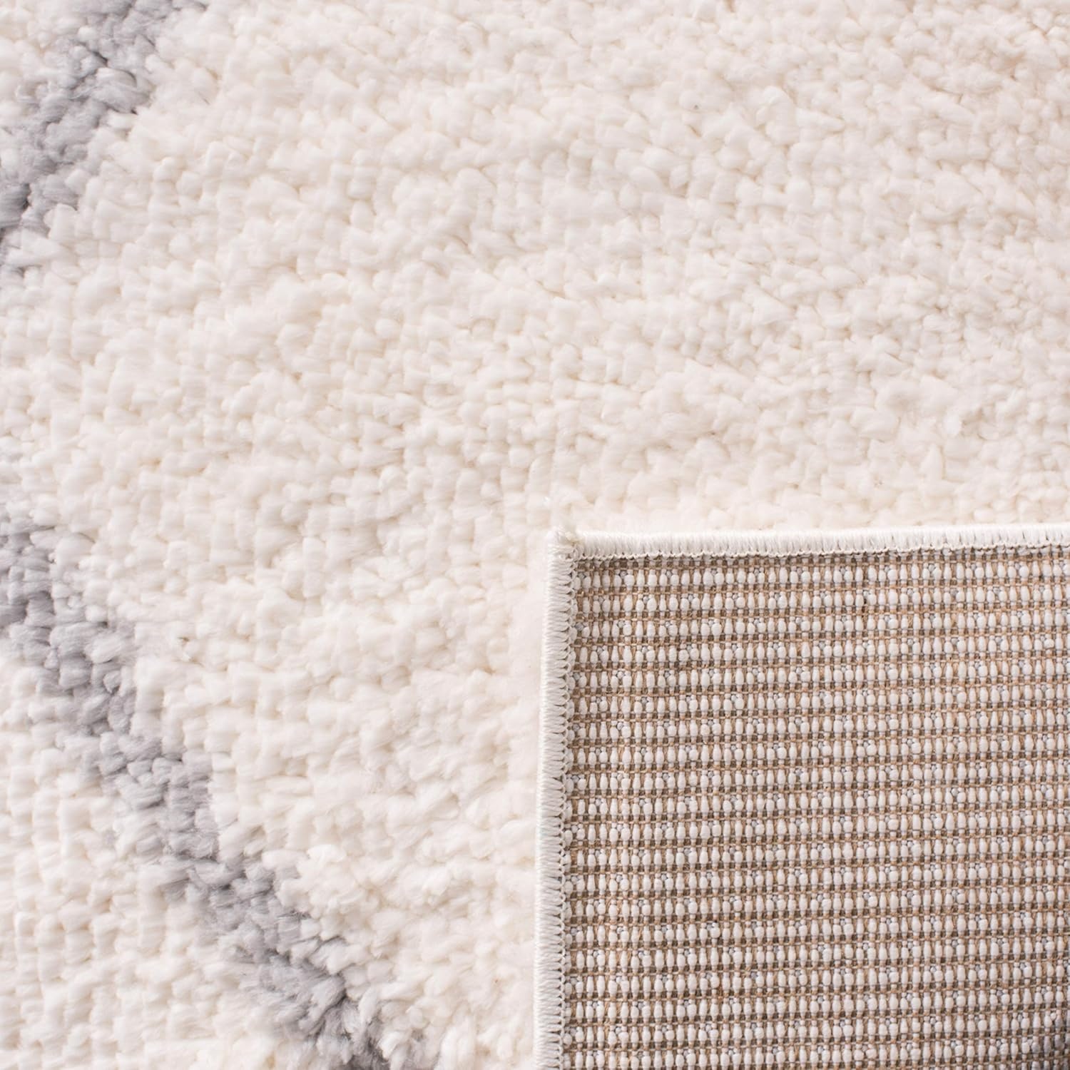 image:imageSAFAVIEH Area Rug 8x10 Parma Shag Collection Large Cream amp Grey Trellis Pattern NonShedding amp Easy Cleaning Ultra Plush Thick Pile Ideal for Living Room Bedroom Dining Space PMA515ACreamGrey