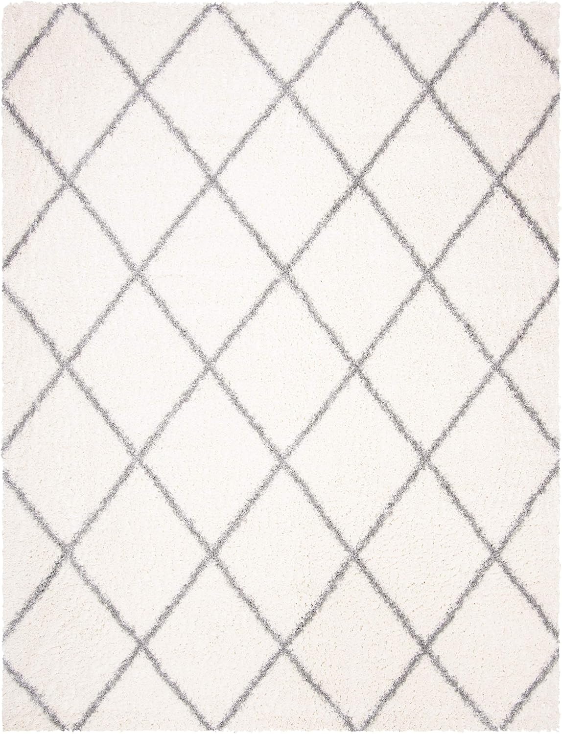 image:imageSAFAVIEH Area Rug 8x10 Parma Shag Collection Large Cream amp Grey Trellis Pattern NonShedding amp Easy Cleaning Ultra Plush Thick Pile Ideal for Living Room Bedroom Dining Space PMA515ACreamGrey