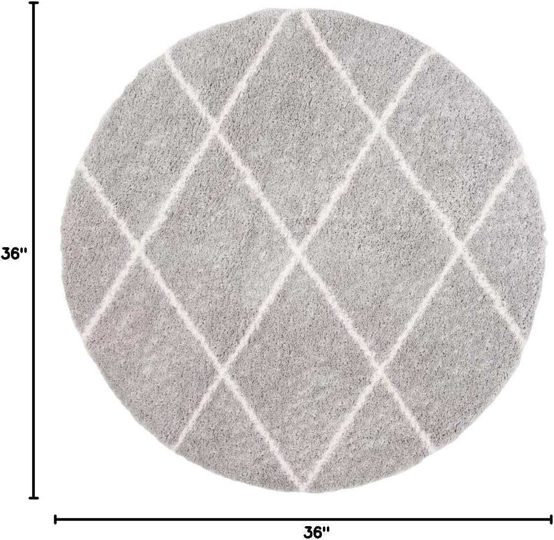 image:imageSAFAVIEH Area Rug 8x10 Parma Shag Collection Large Cream amp Grey Trellis Pattern NonShedding amp Easy Cleaning Ultra Plush Thick Pile Ideal for Living Room Bedroom Dining Space PMA515AGreyCream