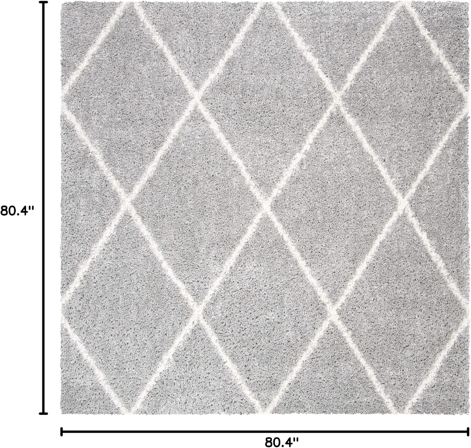 image:imageSAFAVIEH Area Rug 8x10 Parma Shag Collection Large Cream amp Grey Trellis Pattern NonShedding amp Easy Cleaning Ultra Plush Thick Pile Ideal for Living Room Bedroom Dining Space PMA515AGreyCream