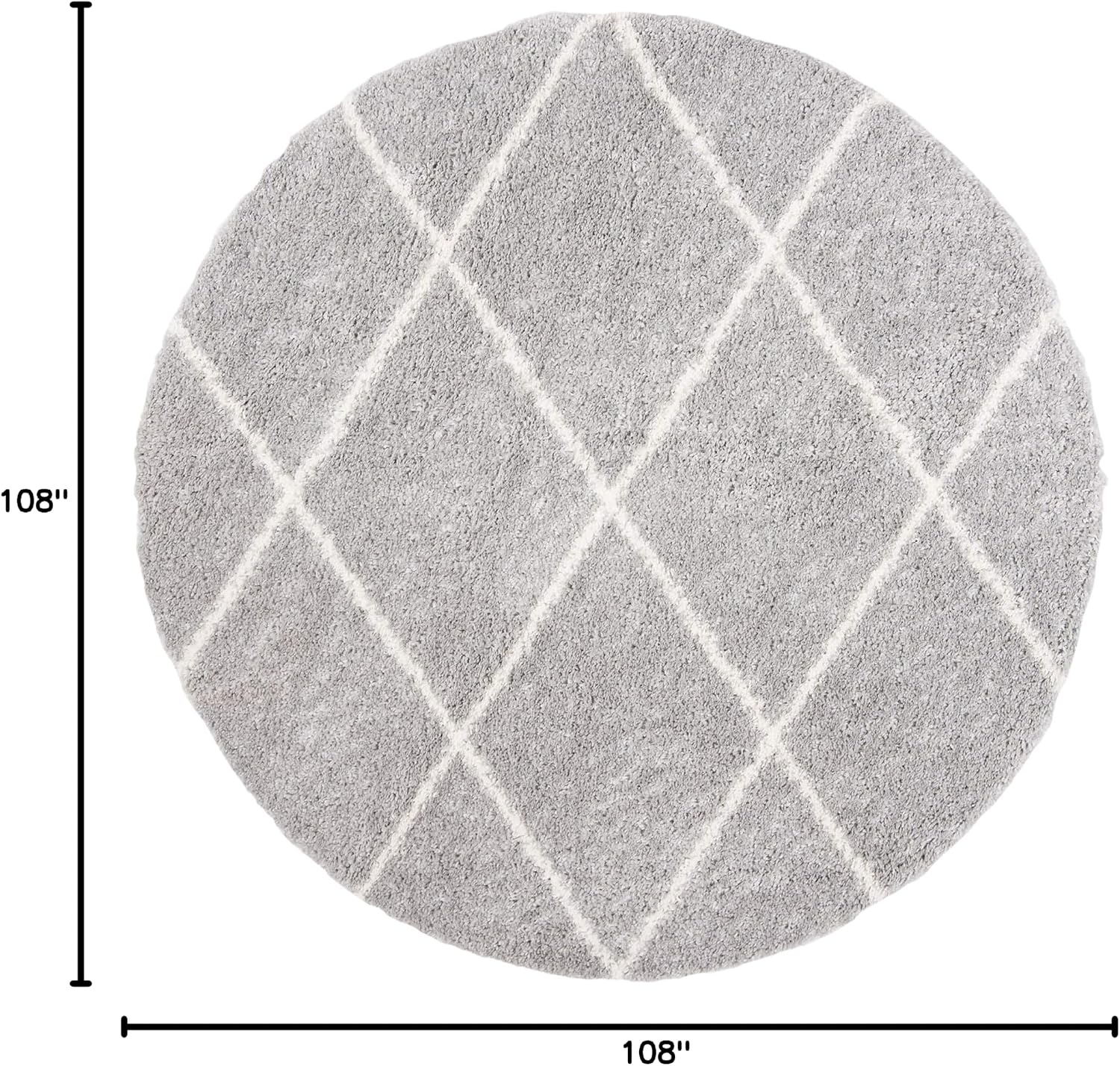image:imageSAFAVIEH Area Rug 8x10 Parma Shag Collection Large Cream amp Grey Trellis Pattern NonShedding amp Easy Cleaning Ultra Plush Thick Pile Ideal for Living Room Bedroom Dining Space PMA515AGreyCream