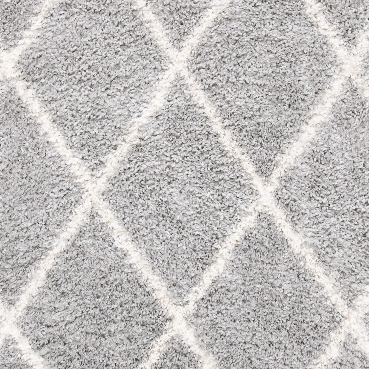 image:imageSAFAVIEH Area Rug 8x10 Parma Shag Collection Large Cream amp Grey Trellis Pattern NonShedding amp Easy Cleaning Ultra Plush Thick Pile Ideal for Living Room Bedroom Dining Space PMA515AGreyCream